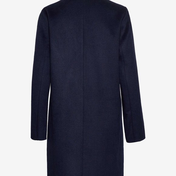 Ralph Lauren Wool Blend Two Button Navy Overcoat L - Picture 3 of 5